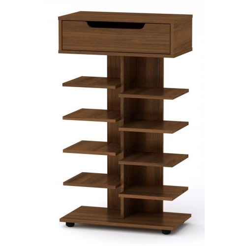 Тумба для взуття з полицями Компанит ТО 15 60х32х104,8 см горіх Тумба для взуття з полицями Компанит ТО 15 60х32х104,8 см горіх