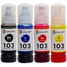 Комплект чорнил Galaxy 103 Epson B/C/M/Y 70 мл 4 шт Різнокольоровий (10451)