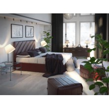 Ліжко Шеррідан Sentenzo 1400х2000 Коричневий Ліжко Шеррідан Sentenzo 1400х2000 Коричневий