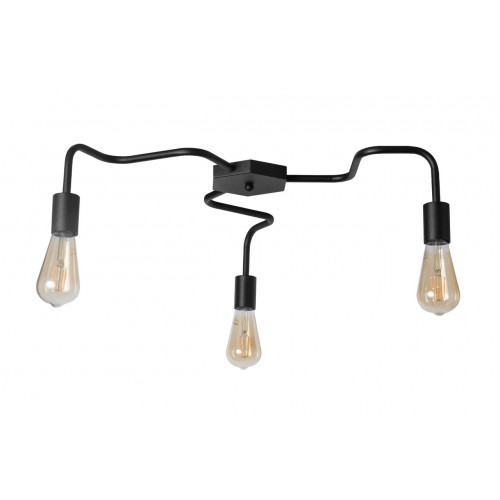 Люстра лофт MSK Electric Laminari стельова на три лампи NL 17503-3 BK