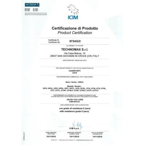 Сейф вбудований Technomax UK/4L