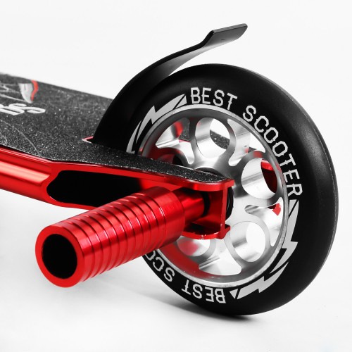 Самокат трюковий Best Scooter Spider HIC-система пеги алюмінієвий диск та дека колеса PU 100 кг Red (107490)