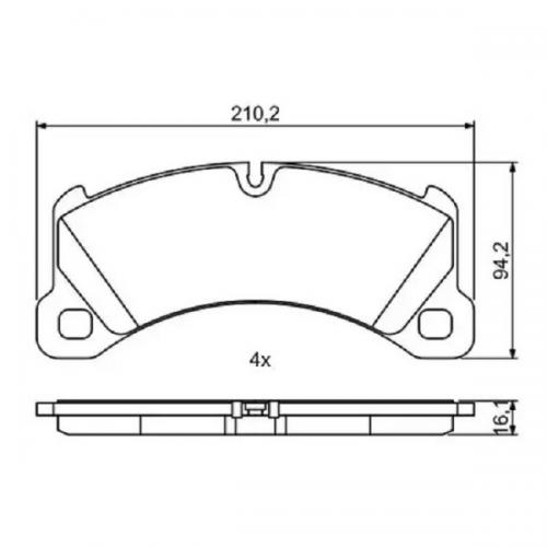 Колодки гальмові Bosch дискові передні VW/ PORSCHE Touareg/Cayenne F 3,0-4,2 0986494757 в інтернет супермаркеті PbayMarket!