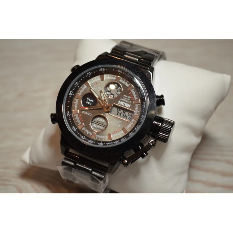 Чоловічий спортивний наручний годинник Skmei 1515 Чорний