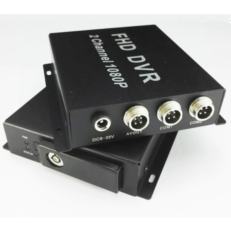 AHD відеореєстратор на 2 камери Pomiacam MDVR для таксі, автобусів, вантажівок, 2 Мп, Full HD 1080P, SD до 128 Гб, пульт ДУ