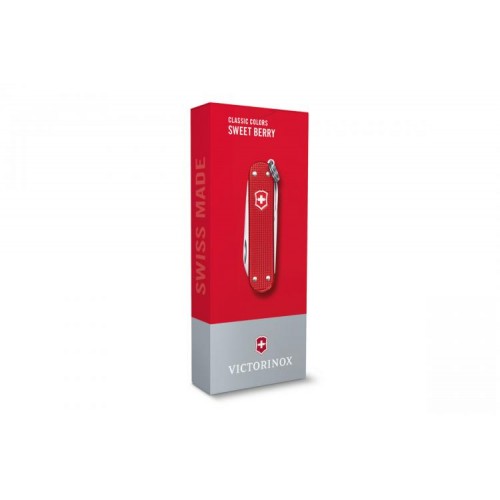 Ніж-брелок Victorinox Classic SD Alox Colors Sweet Berry 58 мм, 5 функцій, Червоний (0.6221.201G) Ніж-брелок Victorinox Classic SD Alox Colors Sweet Berry 58 мм, 5 функцій, Червоний (0.6221.201G)