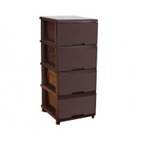 Комод пластиковий Альона; Ротанг; Коричневий 123094/K Комод пластиковий Альона; Ротанг; Коричневий 123094/K