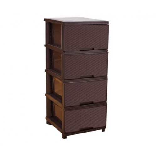 Комод пластиковий Альона; Ротанг; Коричневий 123094/K Комод пластиковий Альона; Ротанг; Коричневий 123094/K