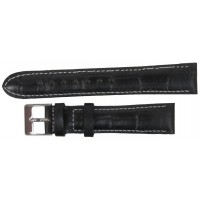 Ремінець для годинника Mykhail Ikhtyar зі шкіри 18 мм Чорний (S606-18S Black)