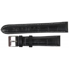 Ремінець для годинника Mykhail Ikhtyar зі шкіри 18 мм Чорний (S606-18S Black)