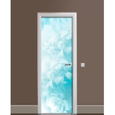 Наклейка на двері Zatarga «Блакитні дива» 650х2000 мм вінілова 3Д наклейка декор самоклеюча