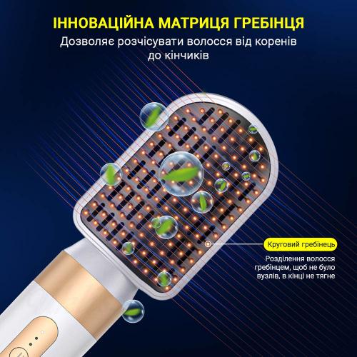 Стайлер для волосся Inspire WT-626-B 7в1 Біло-золотий Стайлер для волосся Inspire WT-626-B 7в1 Біло-золотий