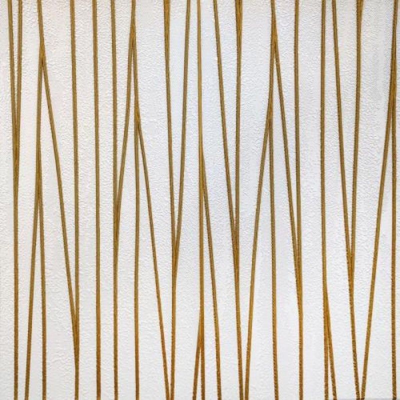 Самоклеюча 3D панель Sticker Wall SW-00001184 Золоті стрічки 700х700х5мм