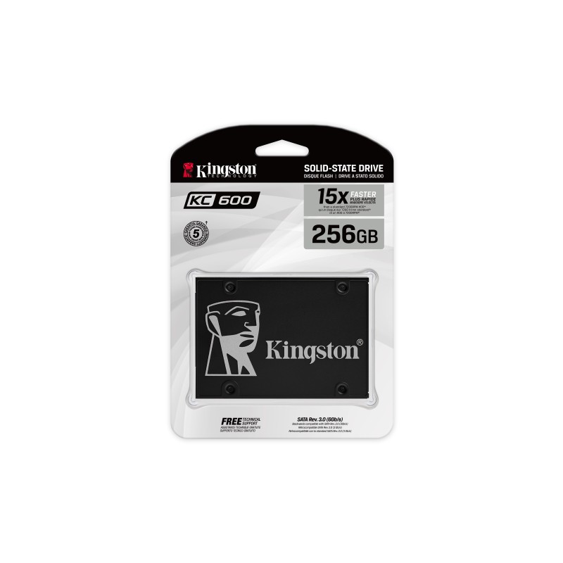 Накопичувач SSD 256GB Kingston KC600 2.5 SATAIII 3D TLC (SKC600/256G)