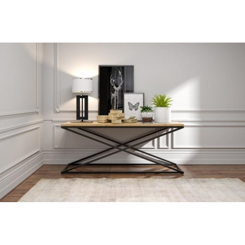 Консоль для дому в стилі Loft NS-397 630x1100x370 мм Черный