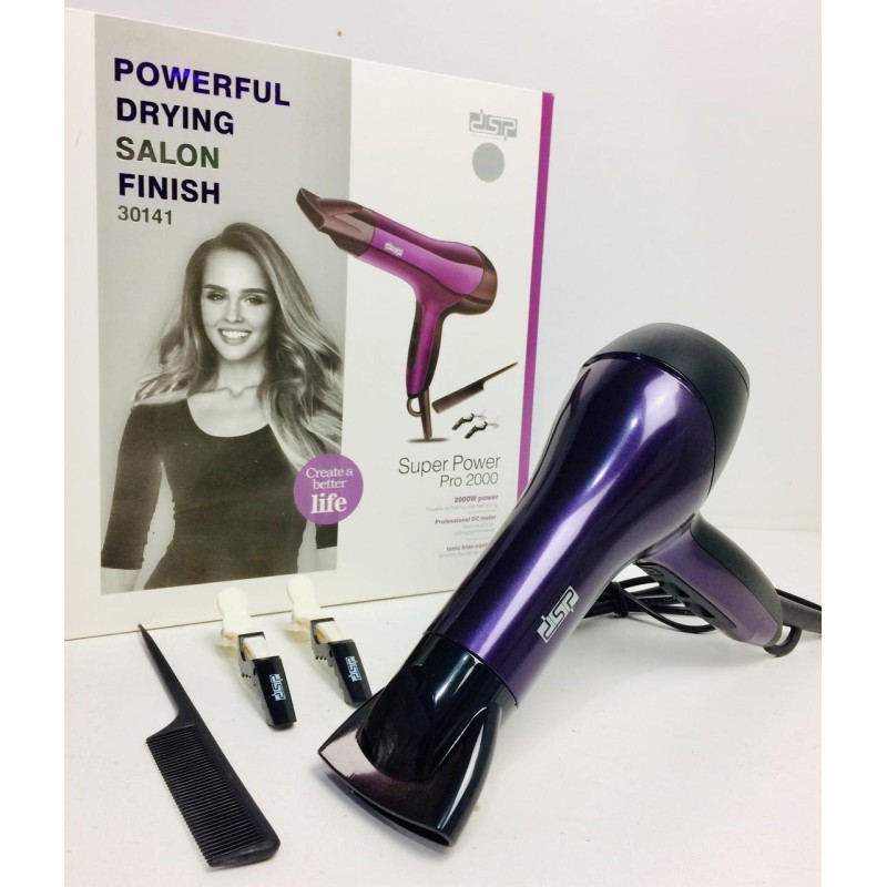 Фен для укладання волосся з насадкою DSP 30141 Фіолетовий