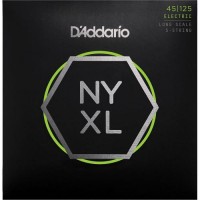 Струни для бас-гітари D'Addario NYXL45125 Nickel Wound Regular Light Electric Bass 5 Strings 45/125 Струни для бас-гітари D'Addario NYXL45125 Nickel Wound Regular Light Electric Bass 5 Strings 45/125