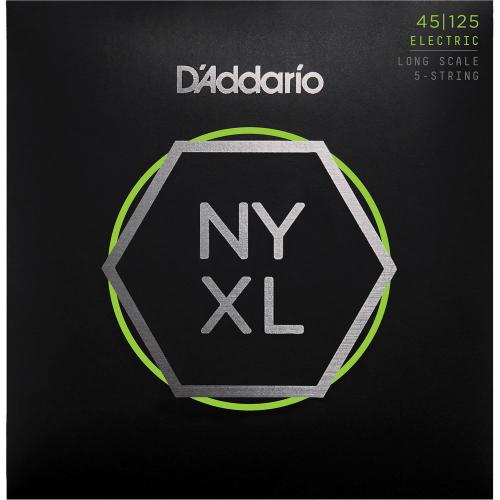 Струни для бас-гітари D'Addario NYXL45125 Nickel Wound Regular Light Electric Bass 5 Strings 45/125 Струни для бас-гітари D'Addario NYXL45125 Nickel Wound Regular Light Electric Bass 5 Strings 45/125