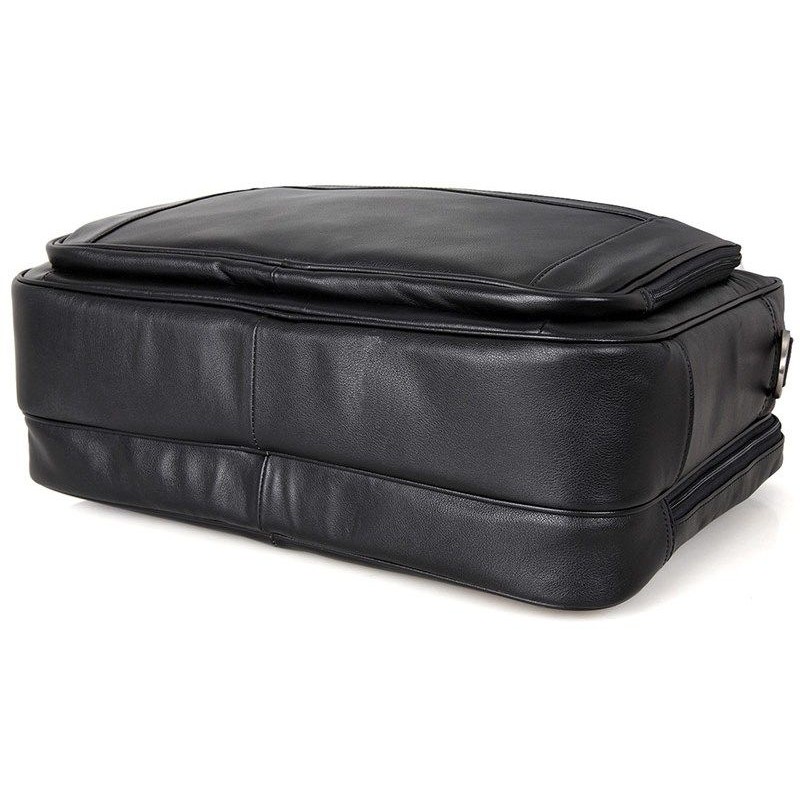 Сумка чоловіча Vintage 14398 для ноутбука 17 дюймів Чорна, Чорний