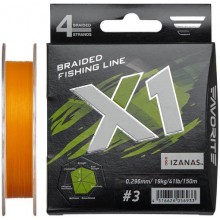 Шнур Favorite X1 PE 4x 150m #3.0/0.296mm 41lb/19.0kg Помаранчевий (1013-1693.11.25)