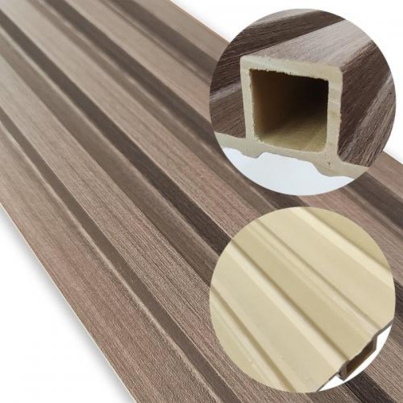 Декоративна стінова рейка Sticker Wall 160*23*3000мм (D) SW-00001538 Коричнева