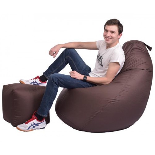 Крісло Мішок Груша Оксфорд 150х100 Студія Комфорту Великий коричневий Крісло Мішок Груша Оксфорд 150х100 Студія Комфорту Великий коричневий