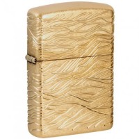 Запальничка бензинова Zippo Armor Luxury Wavy Pattern Design Золотистий (46273) Запальничка бензинова Zippo Armor Luxury Wavy Pattern Design Золотистий (46273)