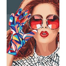 Картина за номерами Ідейка Люди Модниця 40х50 см (KHO4577)