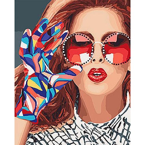 Картина за номерами Ідейка Люди Модниця 40х50 см (KHO4577) Картина за номерами Ідейка Люди Модниця 40х50 см (KHO4577)