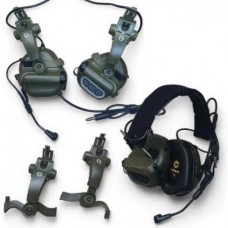 Комплект активні навушники EARMOR M32x + кріплення чебурашки M16C Оливковий