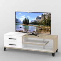 Тумба під телевізор Тиса Мебель ТВ-335 Дуб сонома Білий 49x44x150 см Тумба під телевізор Тиса Мебель ТВ-335 Дуб сонома Білий 49x44x150 см