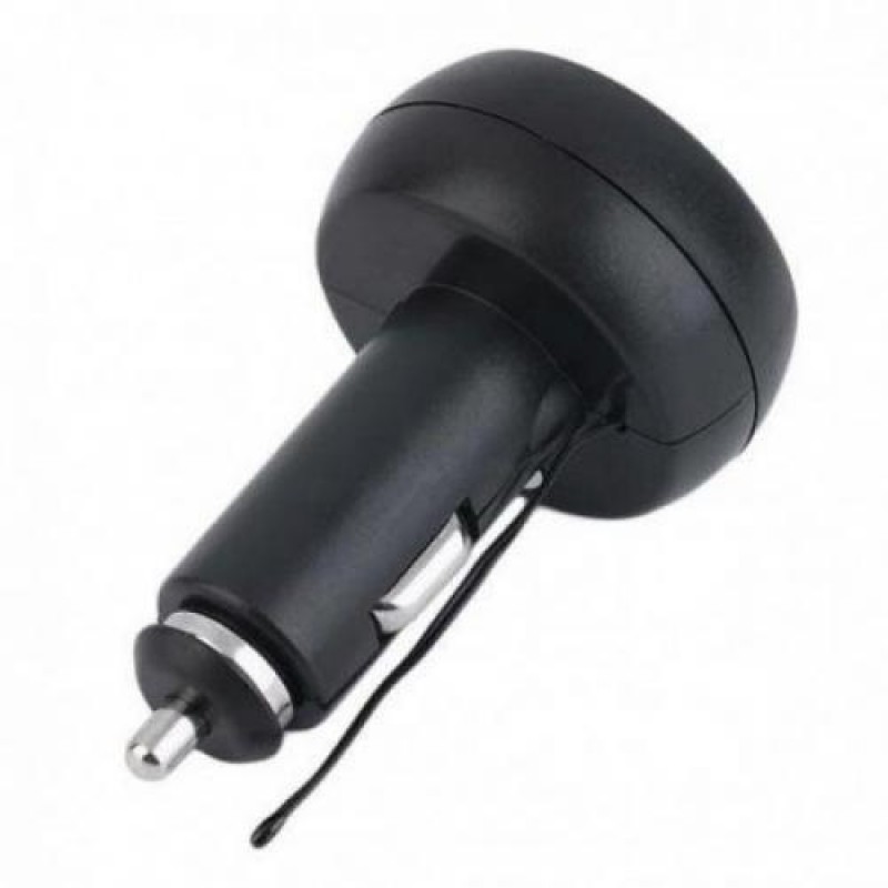 Автомобільний годинник з термометром і вольтметром VST-706-5 в прикурювач USB Black (3_00471)