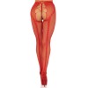 Панчохи Leg Avenue Crotchless Net Tights with Heart Backseam Red One Size