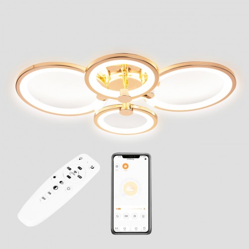 Полочна LED люстра Sunlight 5332/2+2 Gold