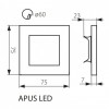 Світильник сходовий Kanlux Apus 7.5x7.5x0.7 см Сріблястий (Kan23800)