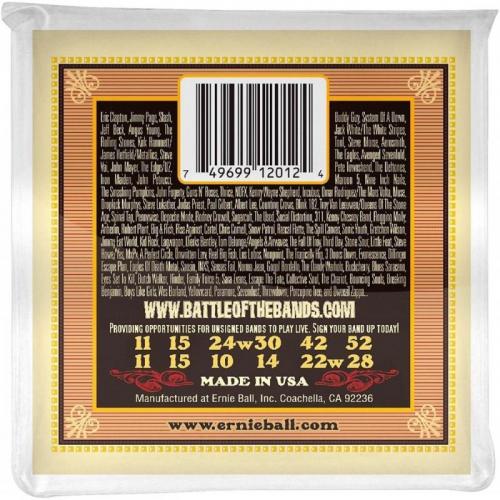 Струни для акустичної гітари Ernie Ball 2012 Earthwood 80/20 Bronze 12-String Medium Acoustic Guitar Strings 11/52 Струни для акустичної гітари Ernie Ball 2012 Earthwood 80/20 Bronze 12-String Medium Acoustic Guitar Strings 11/52