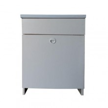 Тумба Mikola-M пластикова 2.0 з кошиком для білизни та прямокутним умивальником 50 см