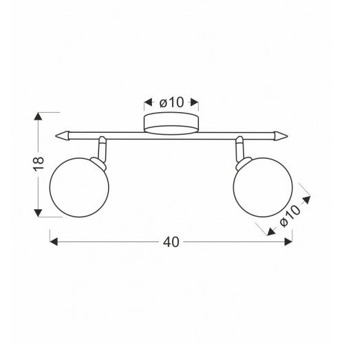 Спот Candellux Rodia 40x18 см Нікель (92-20970) Спот Candellux Rodia 40x18 см Нікель (92-20970)