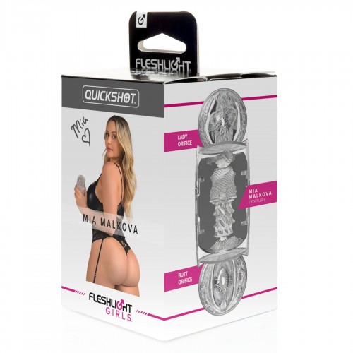 Мастурбатор Fleshlight Quickshot Mia Malkova, компактний, чудово для пар і мінету в інтернет супермаркеті PbayMarket!