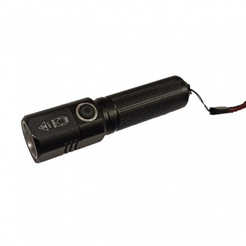 Ліхтарик тактичний світлодіодний акумуляторний Rablex RB262-300000W zoom Чорний Ліхтарик тактичний світлодіодний акумуляторний Rablex RB262-300000W zoom Чорний