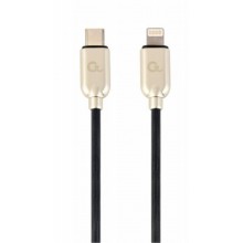 Кабель Cablexpert (CC-USB2PD18-CM8PM-1M) USB Type-C-Lightning, 1м, чорний/золотистий