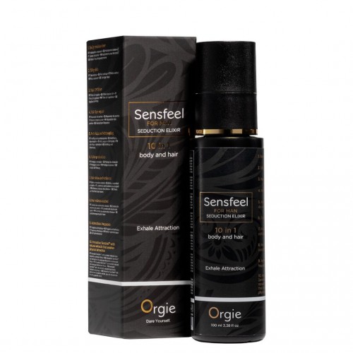 Лосьйон з феромонами для тіла та волосся Orgie – Sensfeel Seduction Elixir 10 in 1 for Man (100 мл)