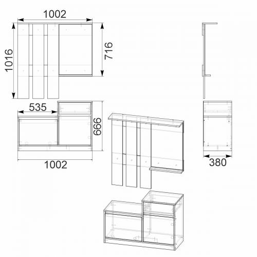 Передпокій Влада Компанит Венге темний + венге світлий (110х38х168, 3 см) Передпокій Влада Компанит Венге темний + венге світлий (110х38х168, 3 см)