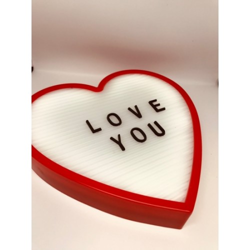 Світильник-нічник Серце Light up message board із посланням Червоний (Bnw124109)