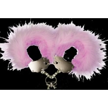 Наручники з рожевим оздобленням Adrien Lastic Handcuffs Pink (AD30301)