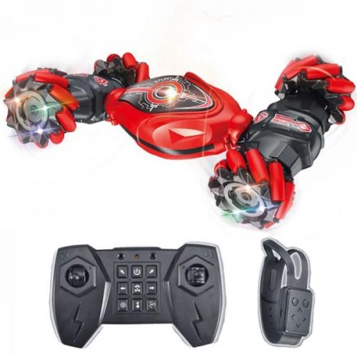 Трюкова машинка перевертень з Браслетом та Пультом Управління Stunt Car LED Підсвічування 28 см Червона (556) Трюкова машинка перевертень з Браслетом та Пультом Управління Stunt Car LED Підсвічування 28 см Червона (556)