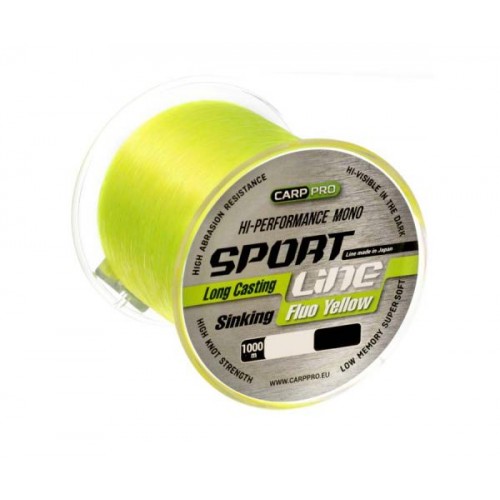 Лісочка Carp Pro Sport Line Fluo Yellow 1000м 0.185мм в інтернет супермаркеті PbayMarket!