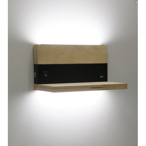 Настінний світильник Candellux Anet 25x14 см Бежево-чорний (22-05847)
