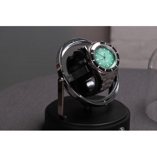 Шкатулка Salvadore для підзаводу 1 годинника GLILEO/1811/S 15х12х12 см Чорно-сріблястий Шкатулка Salvadore для підзаводу 1 годинника GLILEO/1811/S 15х12х12 см Чорно-сріблястий