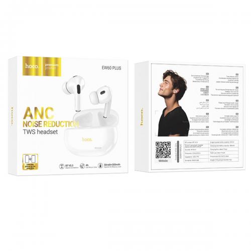 Навушники Hoco EW60 Plus Norman true wireless ANC BT headset White